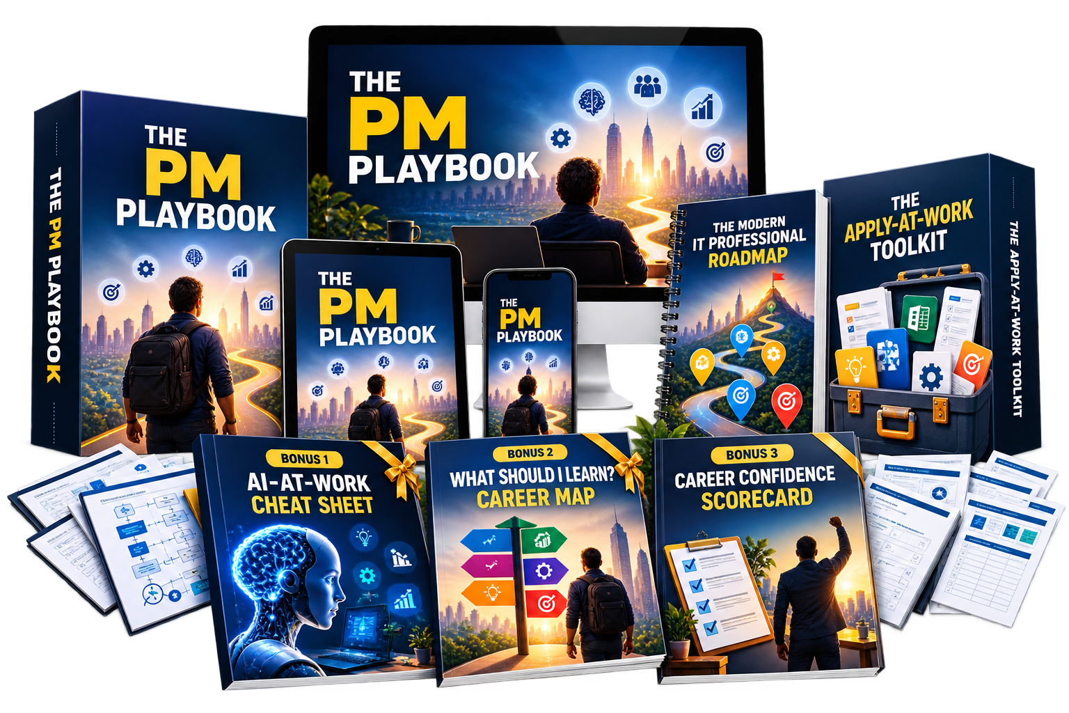 The PM Playbook book, roadmap, toolkits and bonus digital resources